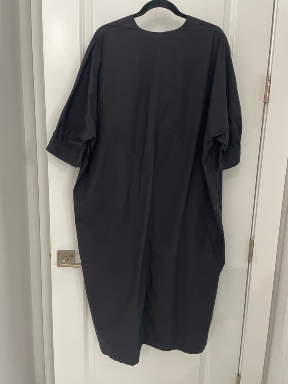 Oska Encila Midi Dress Black Cotton Poplin Lagenlook Slow Fashion Designer   L18 - Picture 10 of 13